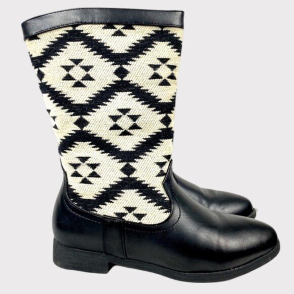 Rampage Franco Aztec Southwestern Low Calf Boots 7.5 - Picture 7 of 7